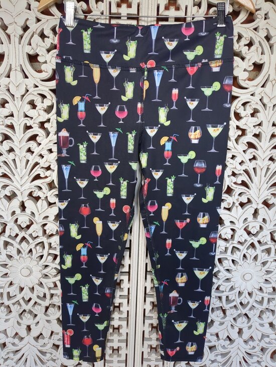 Pants - L Leggings Let's Have Some Cocktails